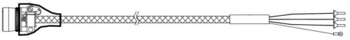 AC PWR CABLE, TERM BL TO COMTECH LPOD PS1, 84 IN