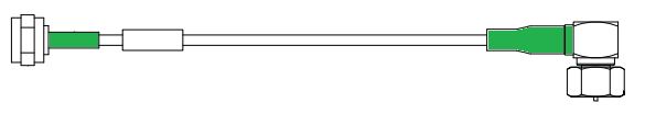 CABLE ASSY, RG-179, F TO F(RA), 60 IN, GRN