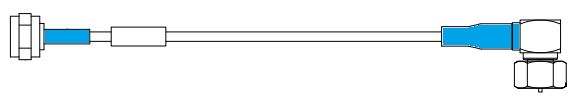 CABLE ASSY, RG-179, SMA (RA) TO F (RA) 60 IN,BLU CABLE ASSY, RG-179, SMA (RA) TO F (RA) 60 IN,BLU