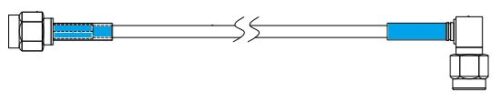CABLE ASSY,RG174,SMA 90 (M) TO SMA (M),13 IN,BLU CABLE ASSY,RG174,SMA 90 (M) TO SMA (M),13 IN,BLU