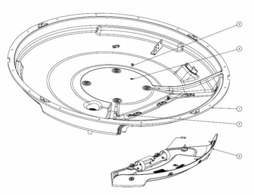 Radome bottom TVRO eDome w/hatch - 1 meter
