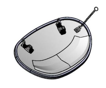 RADOME DOOR ASSY, 60 IN, SMOOTH, DANISH NAVY GREY