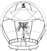 Sea Tel 370s TV, Cir/Lin 5G C/Ku, 168-inch dome