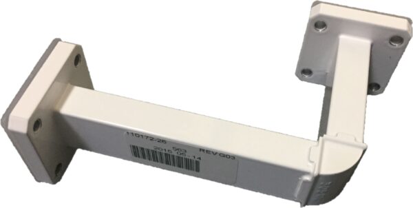 Waveguide, WR-75, 90 DEG E-BEND, 3.65 x 1.25 IN